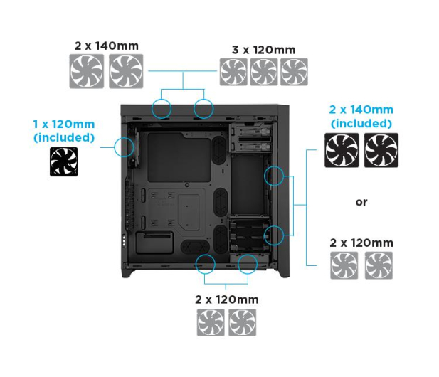 CORSAIR Obsidian 450D Windowed BLACK MID-Tower CC-9011049-WW - 247079 - zdjęcie 19